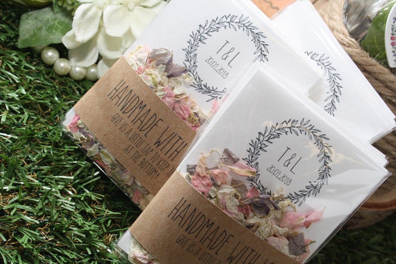 Wedding Confetti personalised Envelopes Biodegradable Etsy