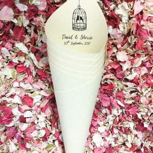 Wedding Confetti Cones Tweet Hearts image 4