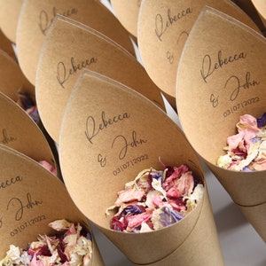 Wedding Confetti Cones Personalised Allure style image 5