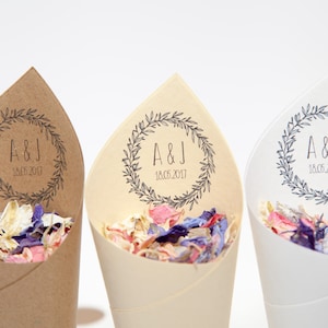 Wedding Confetti Cones Boho Style Confetti Cones image 2