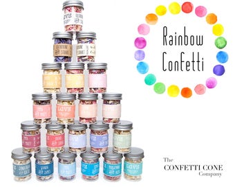 Personalised Wedding Confetti Jars (Biodegradable confetti)