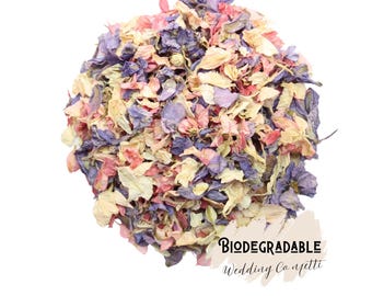 Pétalos de confeti biodegradables naturales para bodas