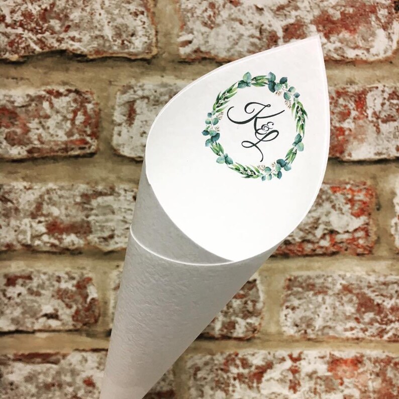 Bespoke wedding confetti cones Etsy