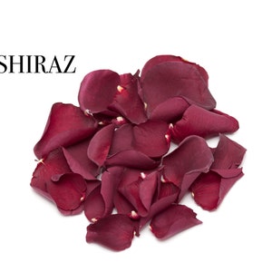 Freeze dried Burgundy wedding confetti Rose petals, natural biodegradable confetti  (Shiraz)
