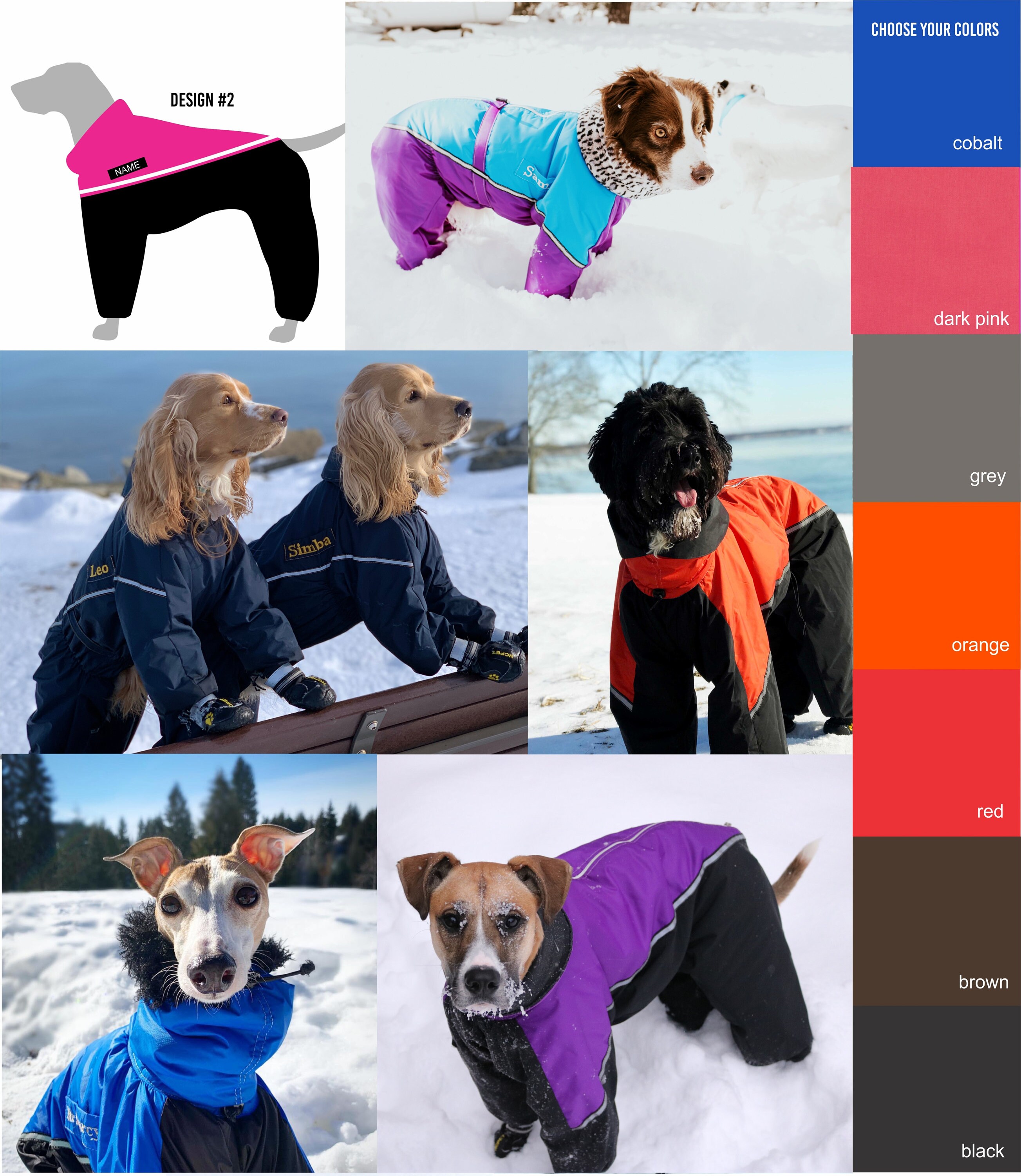 CUSTOM FIT Dog Raincoat Large Breed Dog Full Body Suit Dog Etsy