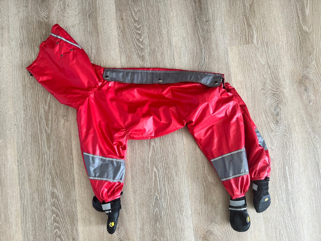 Full Body Dog Raincoat With Attached Boots and Snood. Etsy