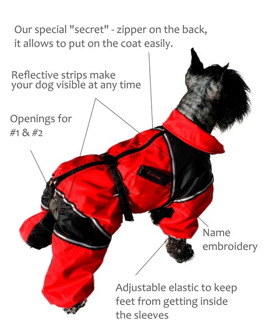 dog snowsuit with feet