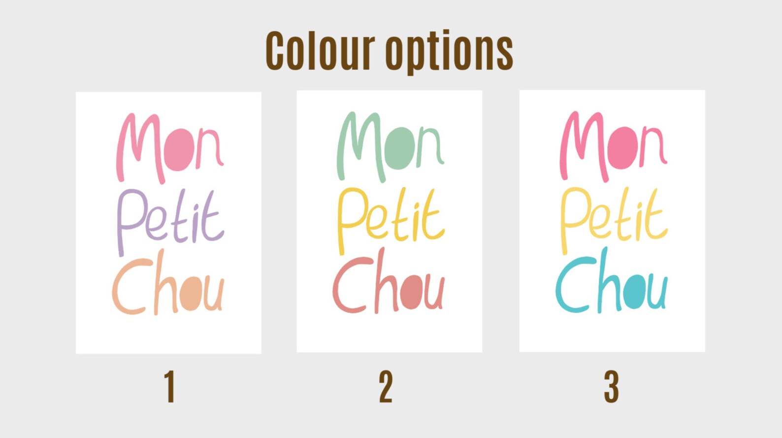 French Typography, French Love, Mon Petit Chou, Typographic Print ...
