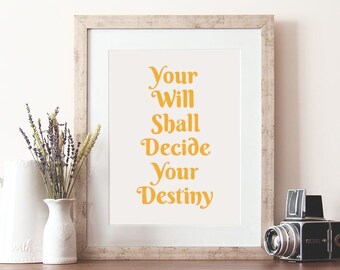 Jane Eyre quote, book quotes, destiny art print,