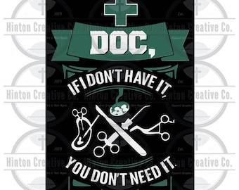 SVG de técnico quirúrgico, archivo de corte con cita divertida de médico (descarga digital)
