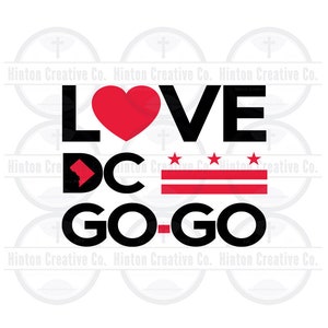 Amor DC Go-Go Arquivo de Corte Arquivo de Impressão SVG Circuito Silhueta Irmão Imagem Design Exclusivo Personalizado