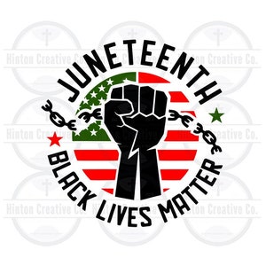Juneteenth BLM Digital Cut File Cut File Print File SVG Circuit Brother Silhouette Image Custom Unique Design