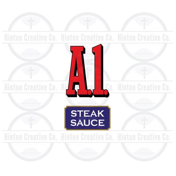 A1 Steak Sauce Digital Cut File Print File SVG Circuit Silhouette Brother Image Custom Unique Design