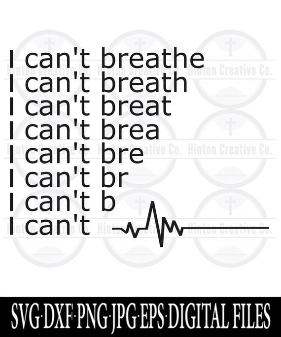 I Can't Breathe Pulse (svg, png, eps, dxf, jpg)