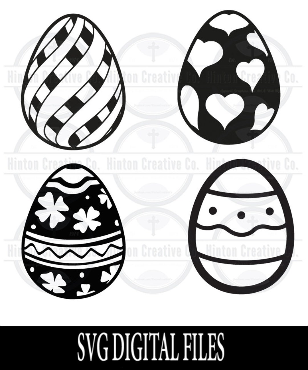 Easter Egg SVG Bundle, Cut File for Cricut, Silhouette (digital File ...