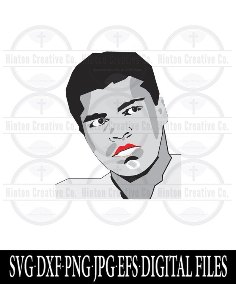 Muhammad Ali Digital Cut File - Svg Dxf Png Eps Jpg (digital Download ...