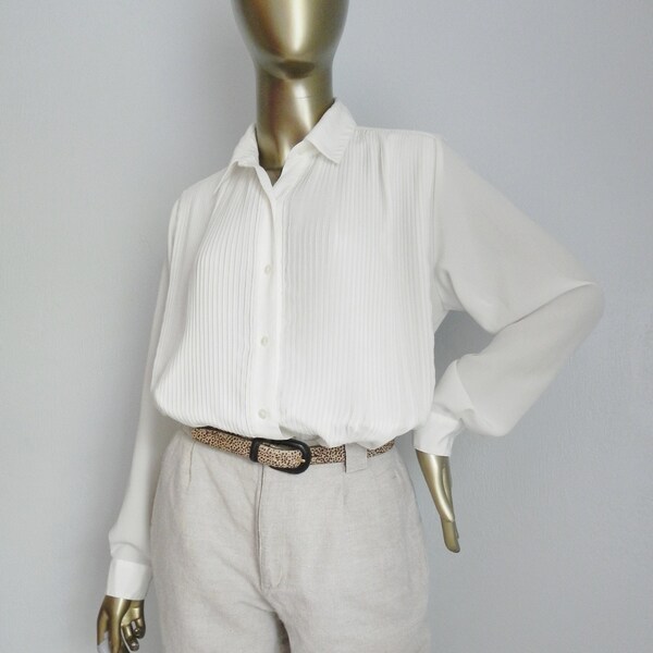 Embroidered Pintuck Blouse main image 1