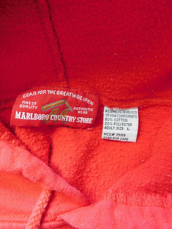 vintage big red sweatshirt \ cozy hoodie \ red sp… - image 5