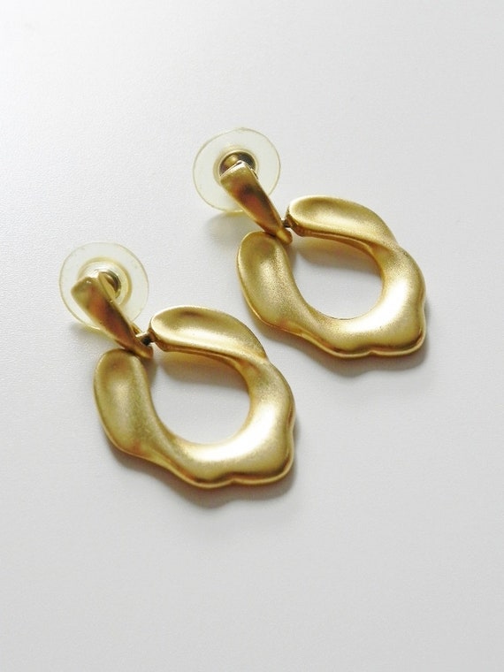 Vintage Golden Door Knocker Earrings Fashion Earrings For Etsy