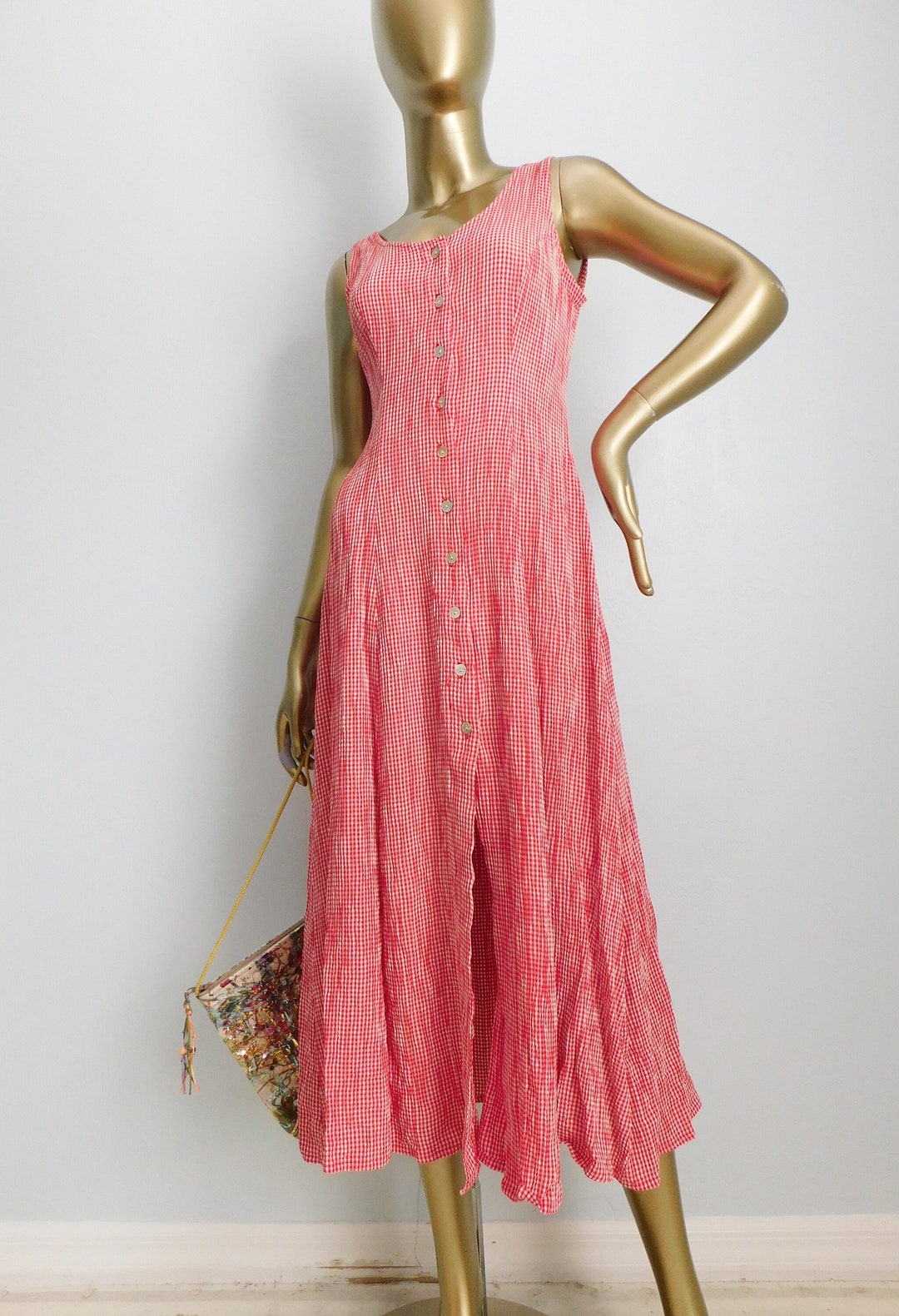 Robe Fille Samara Boutique Taille 6X En Seersucker Rayé Jaune - Occasion Très Bon état, été Pâques