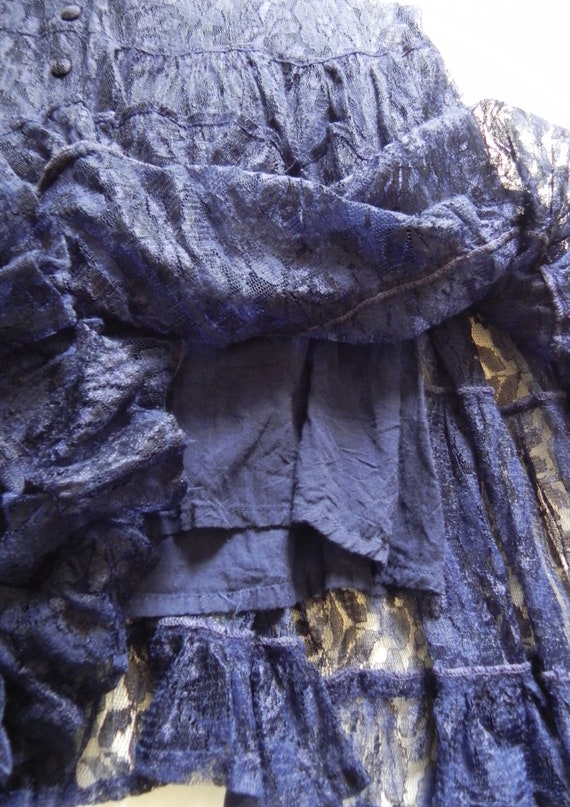 vintage blue lace layered babydoll dress \ mini d… - image 9