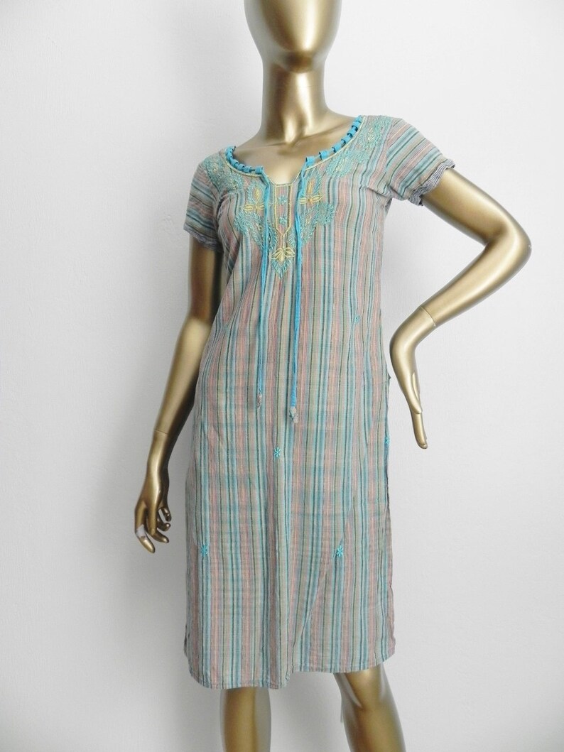 striped down ~ cotton top or sleep tunic