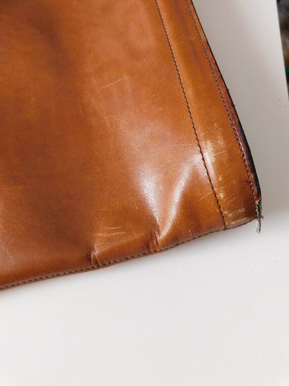 vintage leather attaché \ caramel leather portfolio \… Gem