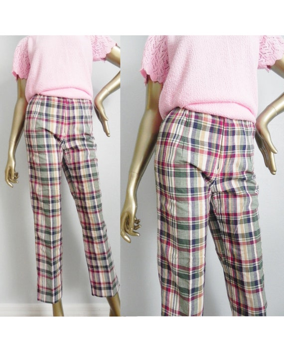checked golf pants