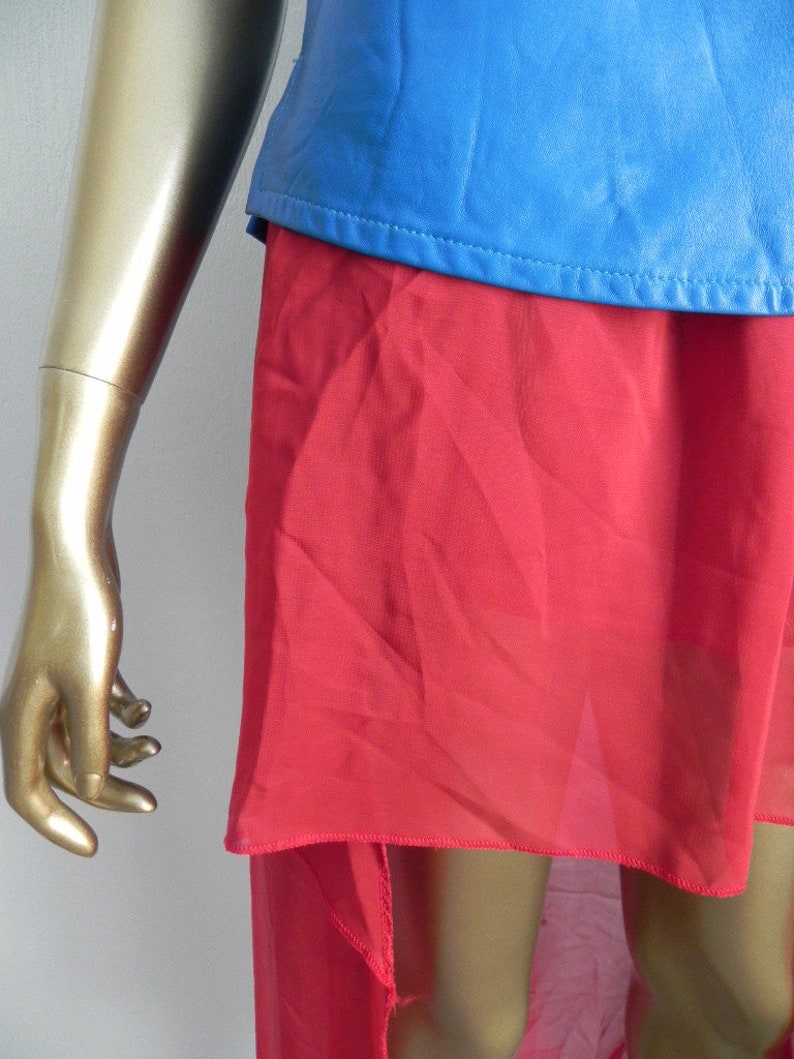 hi fi ~ sheer red fishtail skirt