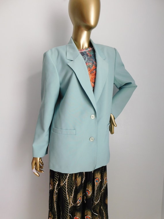 Vintage Robin Egg Blue Blazer / Large Blazer / Loo