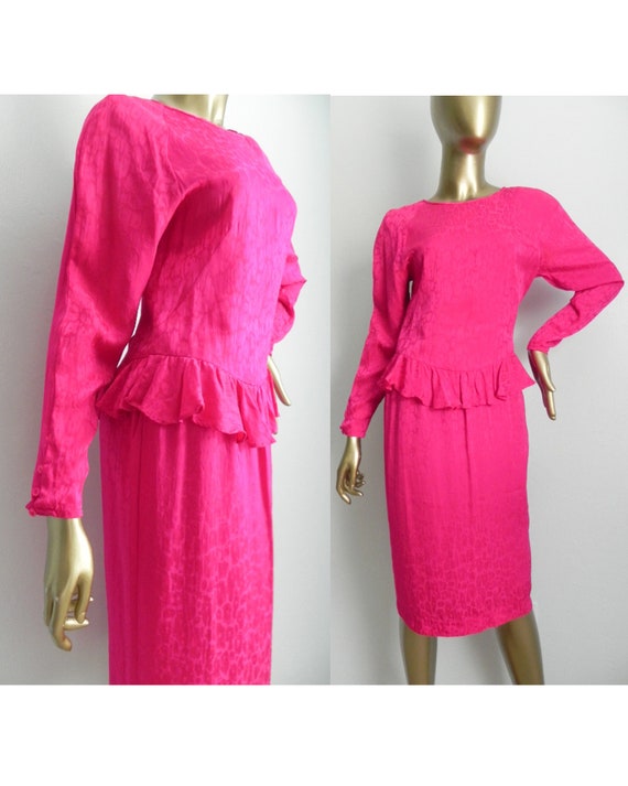 silk peplum dress