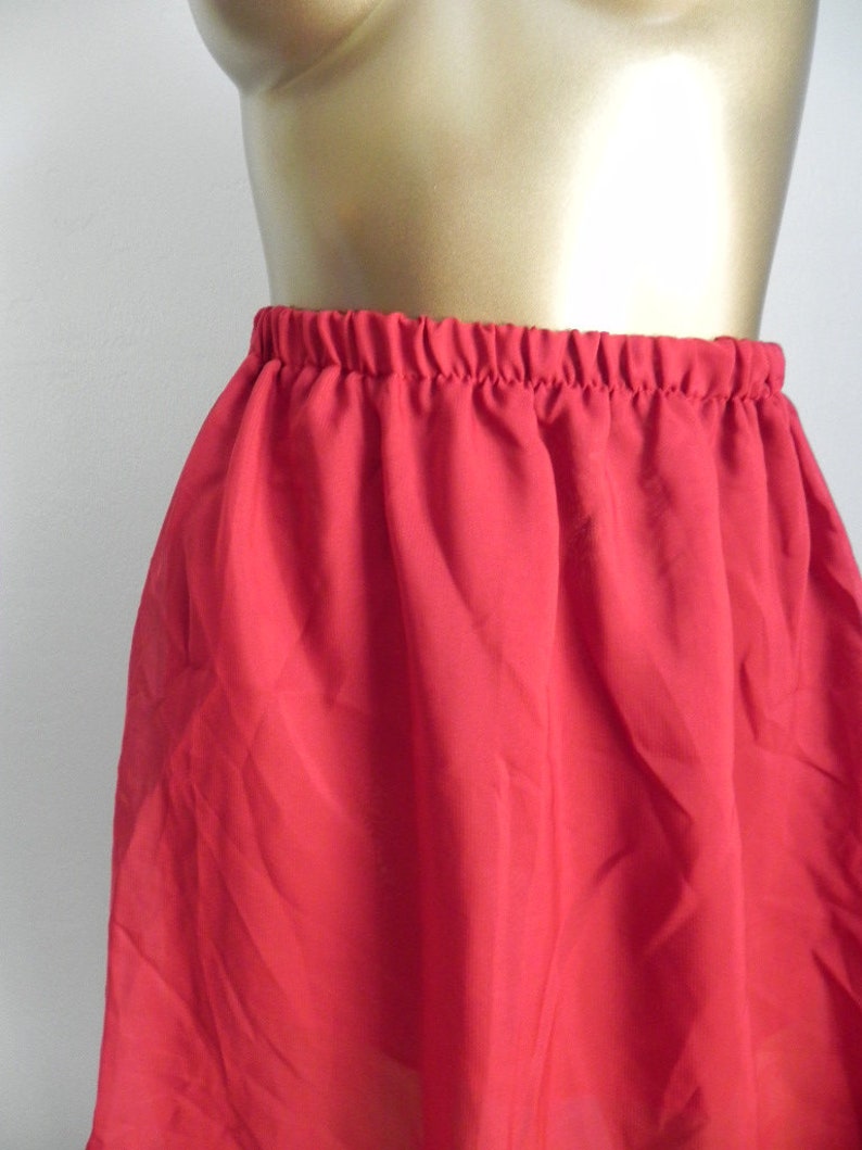 hi fi ~ sheer red fishtail skirt