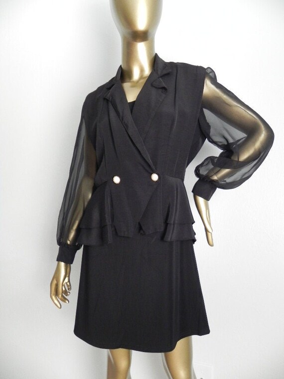 sheer black evening jacket