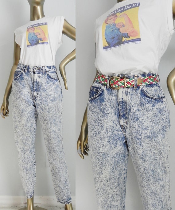 vintage stonewash jeans \ 80s Chic jeans \ high ri