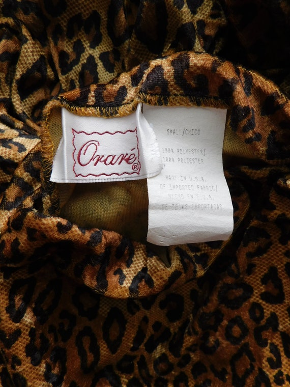 vintage cheetah print mini dress \ soft pullover … - image 8