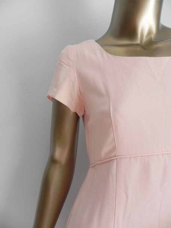 vintage pink sheath dress \ bows and train \ pret… - image 8