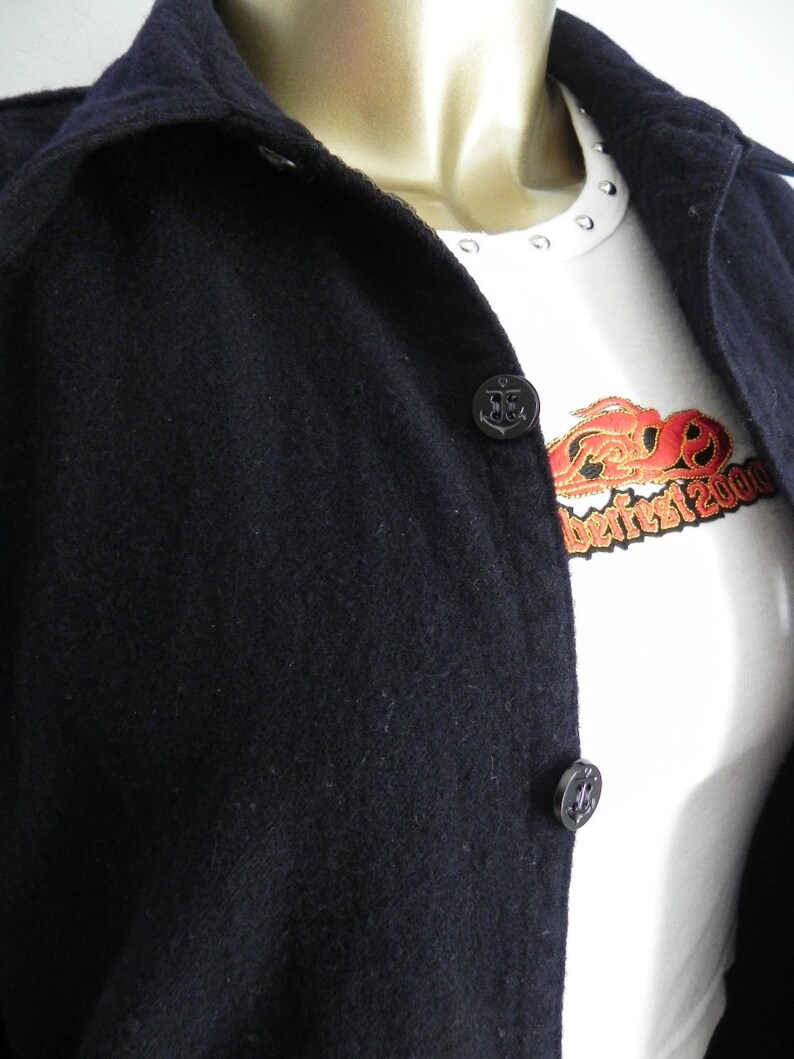 free wool ~ black button up shirt