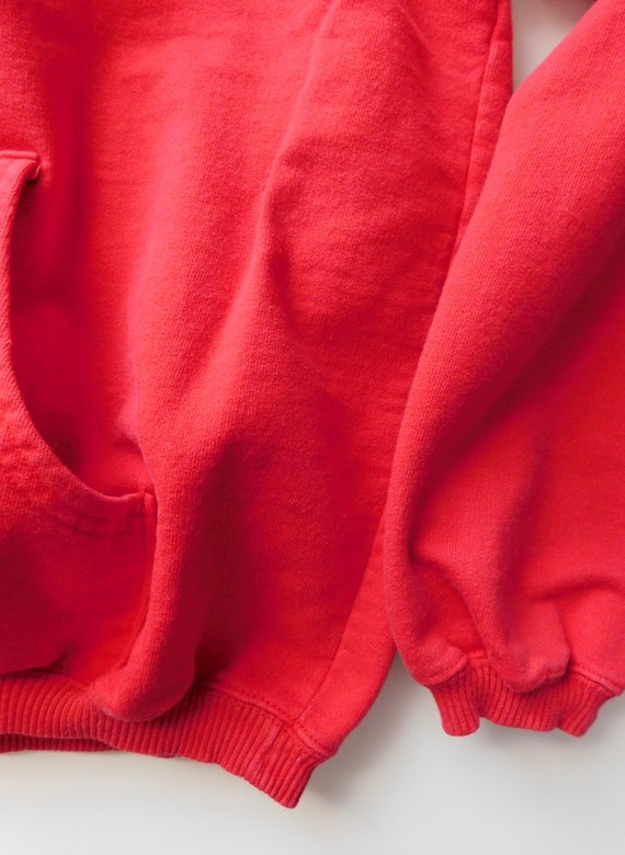 vintage big red sweatshirt \ cozy hoodie \ red sp… - image 6