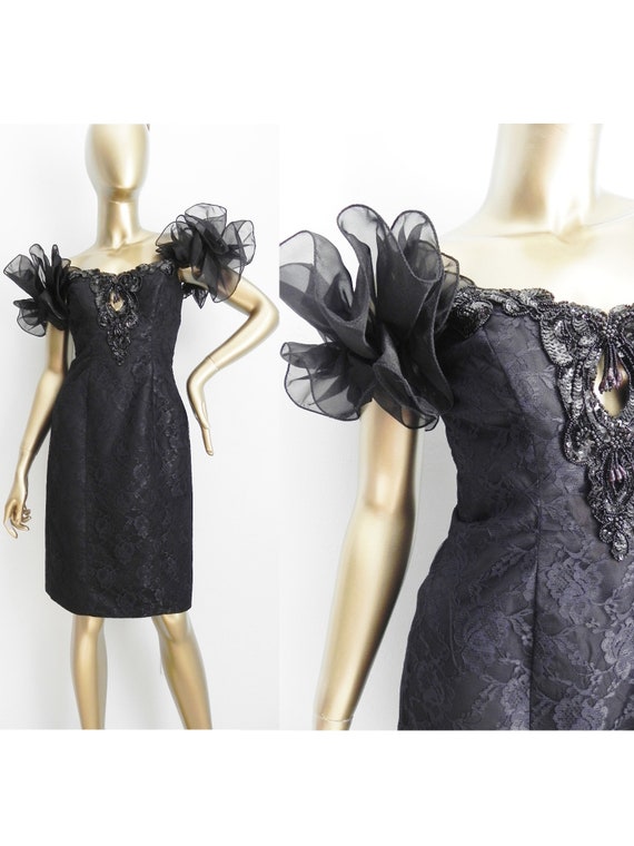 big ruffle sleeve dress