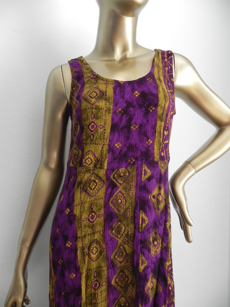 hot geometry ~ purple /& green abstract dress set