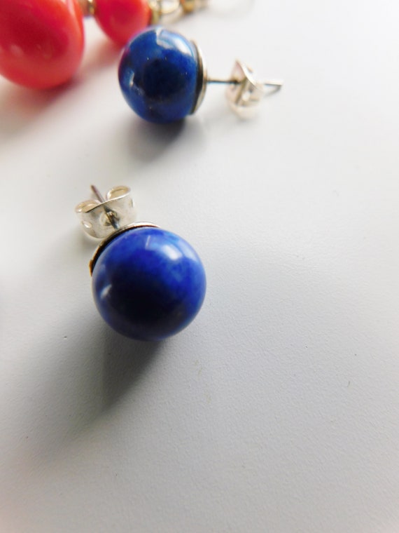 Vintage Red White & Blue earrings trio \ fun grou… - image 2