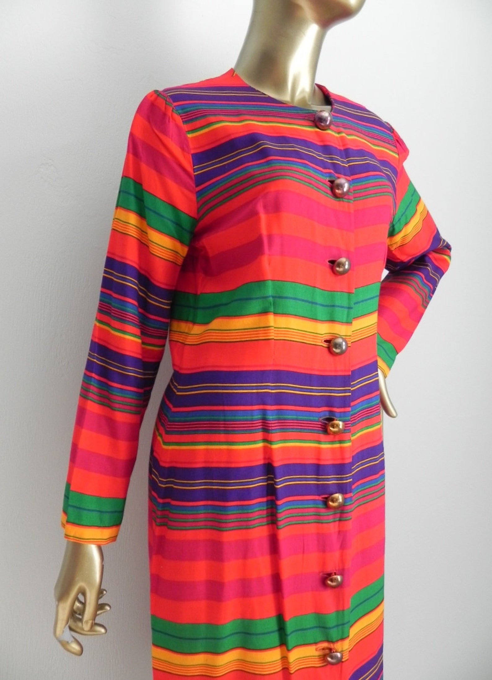 rainbow shirt dress