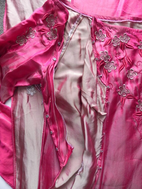 vintage iridescent pink tunic \ vintage handmade … - image 5