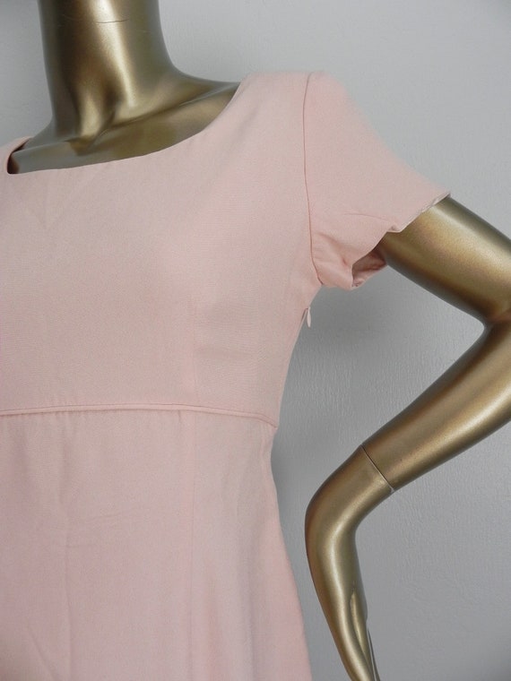 vintage pink sheath dress \ bows and train \ pret… - image 7