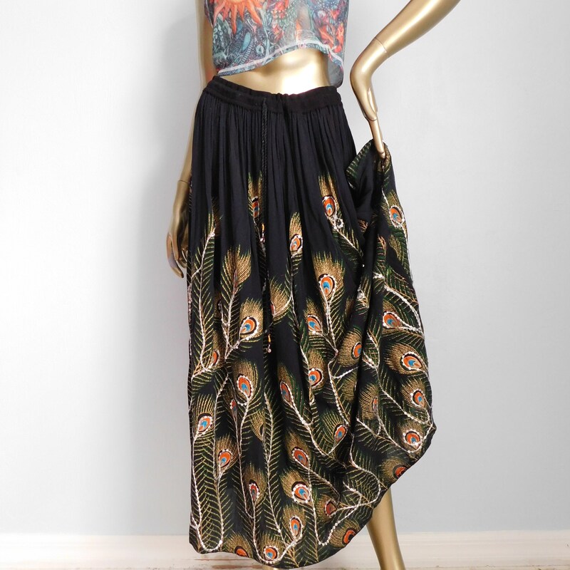 Peacock Feather Top and Elastic Bandage Skirt main image 1