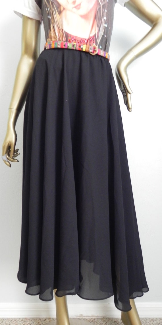 Black maxi cheap circle skirt