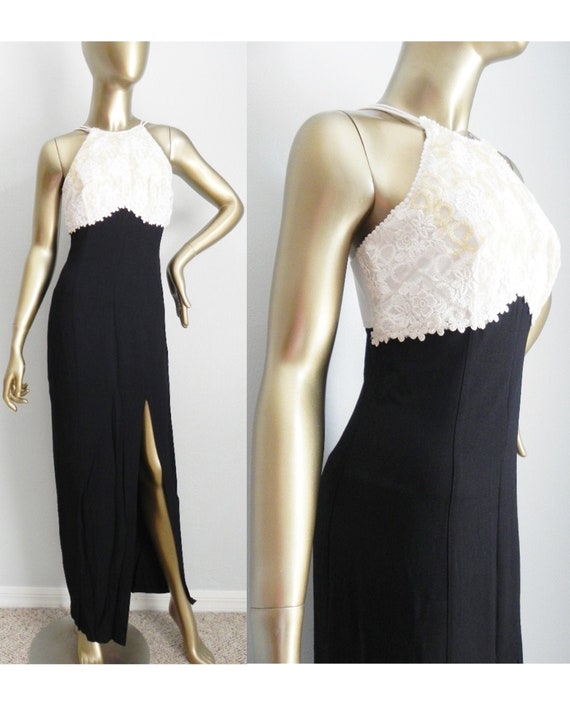 cocktail dress white and black