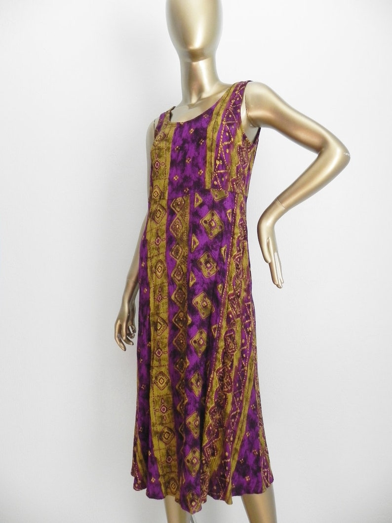hot geometry ~ purple /& green abstract dress set