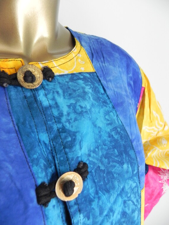vintage colorful patchwork jacket \ lightweight j… - image 6
