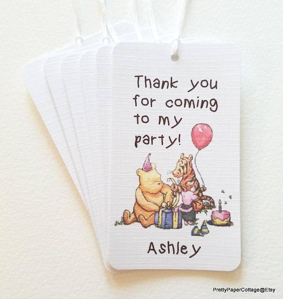 394 35 x Thank You Bunting Cute Personalised Labels Thank You Party Stickers